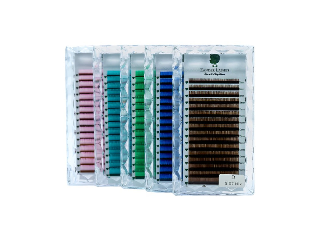 Velvet Colored 0.07 Lashes Mix Tray